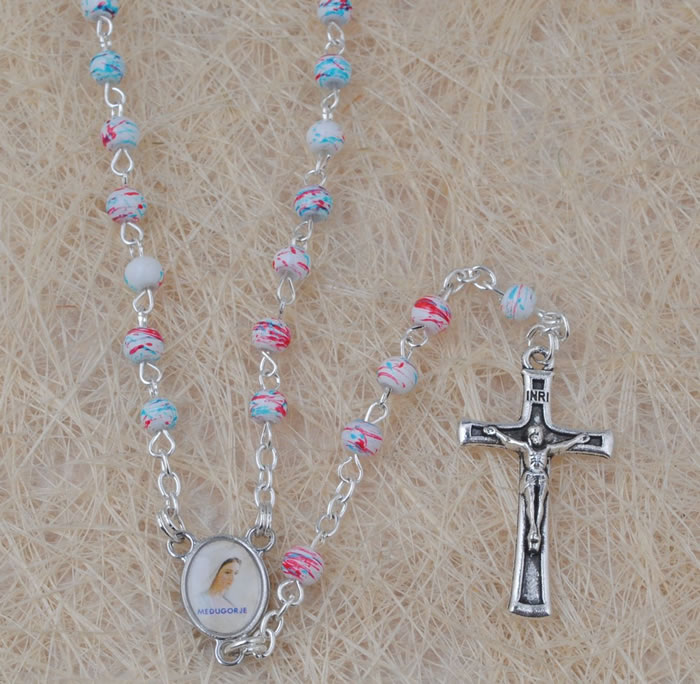 ,galss beads rosary